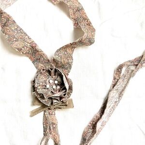 Paisley Floral Fabric Necklace